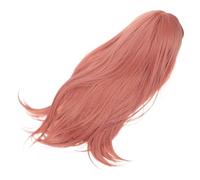 VALICLUD Long Straight Pink Wig for Women with Heat Resistant High Temperature Wire, Middle Part, Full Cap and Layered Design, Versatile Styling and Easy Maintenance for Halloween