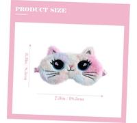 VALICLUD Lovely Cartoon Cat Sleep Eye Mask for Elastic Band Plush Soft Blindfold Ergonomic Nose Fit Light Blocking for Home Travel Nap and Office Use