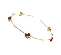 VALICLUD Lovely Cherry Headband Hair with Elegant Pearl Accents Cute Womens Hair Accessories for Parties and Everyday Wear Comfortable and Stylish Headdress for All Occasions