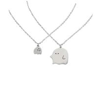 VALICLUD Lovely Ghost Charm Couple Necklace Durable Matching Pendant Jewelry for Friendship and Intimate Bond Unique Cartoon Ghost Design for Men Women