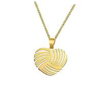 VALICLUD Loving Heart Stainless Steel Earring Simple Fashion Jewelry for Women Hollow Design Studs Necklace Lightweight Durable Accessories Golden Finish