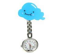 VALICLUD Luminous Nurse Pocket Watch with Precise Quartz Movement, Blue Alloy Case and Glass Mirror, Clip-on Hanging Watch for Hospital Use by Students and Doctors