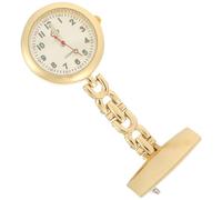 VALICLUD Luminous Pocket Watch for Nurses Elegant Gold Brooch Sunburst Dial Portable Clip-on Design Suitable for Medical Professionals and Everyday Use