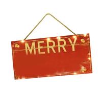 VALICLUD Luminous Wooden Christmas Hanging Sign Festive Wall Decoration Pendant for Door Window Holiday Ornament Wood Craft Christmas Decorations