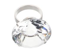 VALICLUD Luxurious Simulated Glass Ring Prop Sparkling Wedding Decoration for Proposals and Parties Stunning Crystal Ring Ornament for Interactive Celebrations Vivid Craftsmanship for