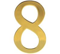 VALICLUD Magnetic Solid Metal House Number 8 Gold for Outdoor Use with Strong Magnet, Modern Address Number Sign for Doors, Mailbox, Hotel, and Rental Property