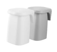 VALICLUD Magnetic Wall Mount Toothbrush Cups 2pcs Bathroom Brushing Cups Mouth Wash Holder Macaron White and Gray for Bathroom Storage and Travel