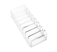 VALICLUD Makeup Pallet Organizer Cosmetic Organizing Box with Eight Compartments and Grid Design, Plastic Vertical Storage for Makeup Brush and Lipstick, Space Saving Cosmetic Storage