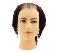 VALICLUD Male Mannequin Head Black Pvc Practice Head for Hair Styling with Resilient Strands and Adjustable Stand for Salon Training and Barber Shop Use