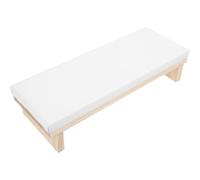 VALICLUD Manicure Hand Rest Cushion Sturdy Wooden Base Artificial Leather Cover Nail Art Arm Rest Nail Salons Home DIY Simple and Elegant Design Space to Store