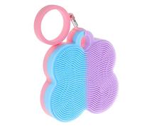 VALICLUD Manual Silicone Facial Scrubber Exfoliating Face Cleaning Brush for Deep Pore Cleansing Gentle Lightweight Portable Powder Purple Boxed Packaging
