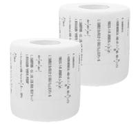 VALICLUD Mathematical Formula Printed Novelty Toilet Paper Roll 2 Pack Funny Bathroom Tissue for Students and Pranks Unique Design for Home or Office Use