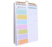 VALICLUD Meal Planning Grocery List Pad 52 Sheets Weekly Menu Planner and Shopping List Tear-Off Notebook with Spiral Binding A5 8.5x5.8 Inch Paper for Meal Prep