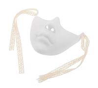 VALICLUD Mechanical Half Face Mask for Halloween Party and Cosplay, Steampunk Lower Half Plastic Face Cover in Matte White, Unisex Mardi Gras and Themed Role-Playing Accessory