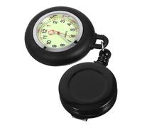 VALICLUD Medical Pocket Watch Clip-on Retractable Badge Reel Watch for Nurse Doctor Student Black Luminous Lightweight Smiling Face Decoration