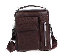 VALICLUD Men PU Leather Messenger Bag Large Crossbody Design with Strap Durable for Use Stylish Brown Shoulder Bag for Daily Travel