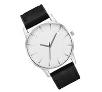 VALICLUD Men Quartz Watch with Big Dial and Adjustable Pu Leather Strap, Classic Casual Wristwatch Featuring Glass Front, Safe the Skin, for Everyday Business or Casual Wear