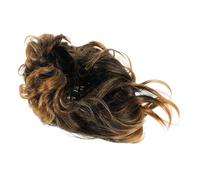 VALICLUD Men's Black Mixed Color Curly Wig Punk Disco Mullet Style Hairpiece for Halloween Costumes Stage Performances Party Carnival