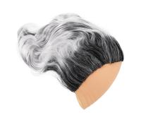 VALICLUD Men's Grey Wig Bald Cap Realistic Toupee Adult Halloween Costume Boys and Girls Wig