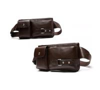 VALICLUD Men's Messenger Crossbody Bag Vintage Waist Pouch Phone Compartment Fanny Pack for Men Outdoor Sports Bag Casual Pouch Hands Accessory
