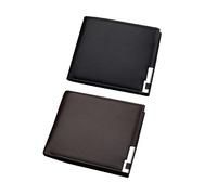 VALICLUD Men's Short PU Leather Billfold Wallet Coffee Color Durable Card Holder with Capacity Cash and Id Pockets for Everyday Use