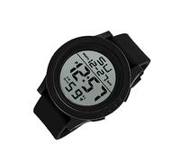 VALICLUD Men's Women's Large Screen Led Fitness Watch Step Tracker Monitor Stainless Steel Case TPU Band Alarm Clock Calendar Sports Watch