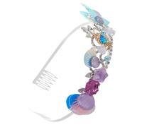 VALICLUD Mermaid Crown Headband with Seashell Fish Tail Design for Women and Lightweight Comfortable Ocean Theme Hair Accessories for Birthday Parties and Mermaid Events