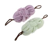 VALICLUD Mesh Back Scrubber Bath Shower Tool 2pcs with Handles Exfoliating Bath Sponge for Body Cleaning Relaxation Spa Use Random Color