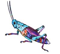 VALICLUD Metal Bug Sculpture Wall Art Painted Metal Grasshopper Decor for Garden and Home Lifelike Insect Wall Hanging Outdoor Backyard Decoration Gift for Nature Lovers