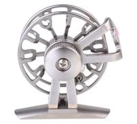 VALICLUD Metal Fly Fishing Reel with Drag, Alloy Front Wheel for Fisher | Silver Finish, Large Line Capacity, Smooth Operation, Portable Design, for Fishing and Fly Fishing