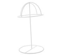 VALICLUD Metal Hat Display Holder Dome Shape Hollow Out Baseball Cap Organizer Stand for Home and Store Break Resistant Iron Art Hat Rack Large White