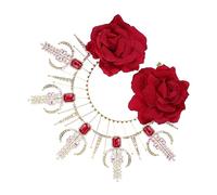 VALICLUD Metal Headband Goddess Headpiece Flower Design Lady Headband for Gothic Gothic Wedding Banquet