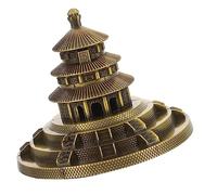 VALICLUD Metal Heaven Temple Model Ancient Architecture Decor Craft for Home Office Living Room Feng Shui Ornament Gift