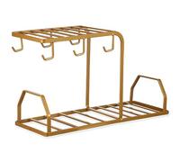 VALICLUD Metal Mug Holder Organizer for Kitchen Countertop Stable Coffee and Tea Cup Drying Rack with Wide Base Metal Storage Stand for Home Coffee Bar Practical and Stylish Cup Holder