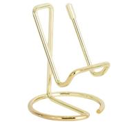 VALICLUD Metal Phone Holder for Desk Stand, Golden Iron Display Rack | Seamless Construction, Ample Storage, Multi Functional Desktop Accessory, for Tablets and Business Cards