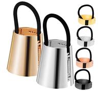 VALICLUD Metal Ponytail Cuffs Hair Ties 6pcs Set Including Rose Gold Gold Silver Black for Women and Girls Lightweight Hair Rope Accessories Styling