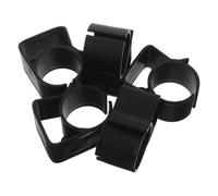 VALICLUD Microphone Black Silicone Insert Rotation Multi-angle and Plastic 5pcs Adjustable Mic Cable Stand Clamp Thickened Arm Cord Holder Protecting for Audio Wires Live Recording