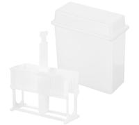 VALICLUD Microscope Slides Staining Jar and Slide Holder 24Pcs Plastic White Coplin Rack for Laboratory Sample Storage and Scientific Examination