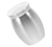 VALICLUD Mini Aluminum Alloy Keepsake Urn 40x30mm Silver - Engravable Tiny Ashes Container for Human Or Pet Remembrance, Funeral Ceremony, Small Memorial Urn for Men