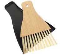 VALICLUD Mini Broom and Dustpan Set Indoor Broom Multi-functional Household Dustpan Set Bamboo Nylon Small Portable No Burrs Cleaning Tool for Study and Laptop Use