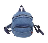 VALICLUD Mini Canvas Backpack for Women Denim Daypack Lightweight Travel Bag with Multi-pocket Design Comfortable Shoulder Straps Casual Vintage Rucksack for Daily Use