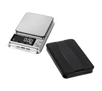 VALICLUD Mini Digital Gram Scale 500g X 0.01g with USB Rechargeable Battery and LED Backlight Screen, Compact Abs Portable Weighing Tool for Spices and Gold in Dimly Lit Tent or Night
