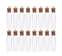 VALICLUD Mini Glass Bottles 2ml with Cork Stoppers 11x35mm 50pcs Small Glass Jars Suitable for Wish Bottles, Necklace Pendants, and Party Favors Decoration