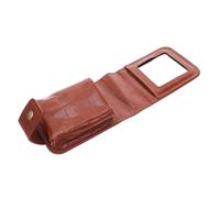 VALICLUD Mini Lipstick Storage Box Mirror Pu Lipstick Holder Case Portable Travel Makeup Organizer for Travel Purse