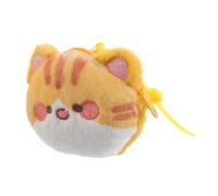 VALICLUD Mini Plush Cat Purse Keychain Cute Storage for Earbuds and Small Items Bag Charm for Girls and Women