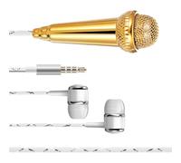 VALICLUD Mini Recording Microphone for Phone, Small and Compact Plastic Singing Mic, Convenient to Use Portable Microphone for Podcasting and Interviewing