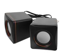 VALICLUD Mini USB Computer Speakers Wired Portable Desktop Speakers for Laptop Small Multimedia Audio with Dc5.00v Power, Compact Desk Sound System for Home Office