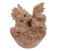 VALICLUD Mini Wooden Dragon Ornament Carved Dragon Figurine for Table Decor Sustainable Wood Sculpture Symbolizing Wealth Prosperity and Fortune Vintage Style Feng Shui Statue for Home and