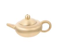 VALICLUD Miniature Brass Tea Kettle Retro Desktop Ornament Small Teapot Crafts Decorative Collectible for Home Office Restaurant Shop Display