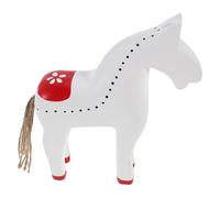 VALICLUD Miniature Crafted Horse Figurine Chinese Horse Sculpture 7.47x5.89x1.77in Wood Rustic Antique Design Positive Energy Versatile Decor for Home Decor and Workspace